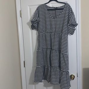 Black and White Gingham Dress